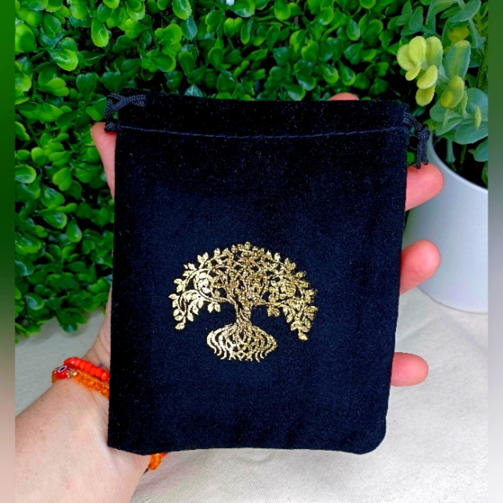 Tree Of Life Velour Drawstring Bag~